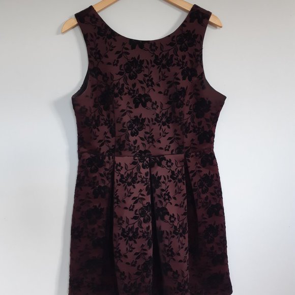 Fit and flare dress, velvet details - Picture 2 of 7